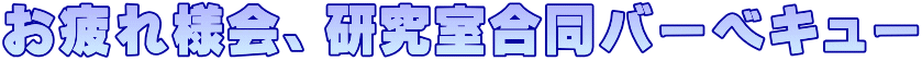 お疲れ様会、研究室合同バーベキュー