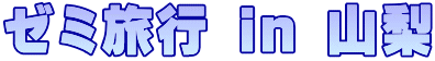 ゼミ旅行 in 山梨